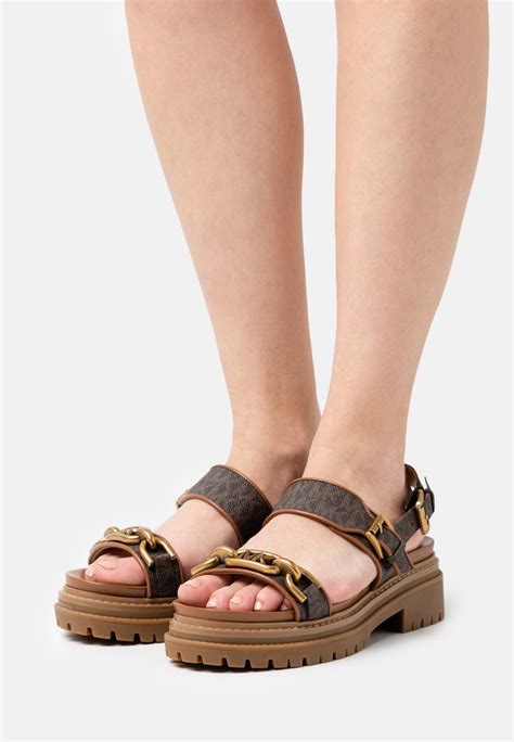 michael kors kailey lug flat sandal|Kailey Embellished Leather Platform Sandal .